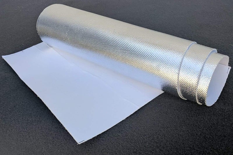 HANSWAY Aluminized Heat Shield Thermal Barrier Adhesive Backed Heat Mat 12''X36'' - Image 4
